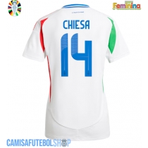 Camisa de time de futebol Itália Federico Chiesa #14 Replicas 2º Equipamento Feminina Europeu 2024 Manga Curta
